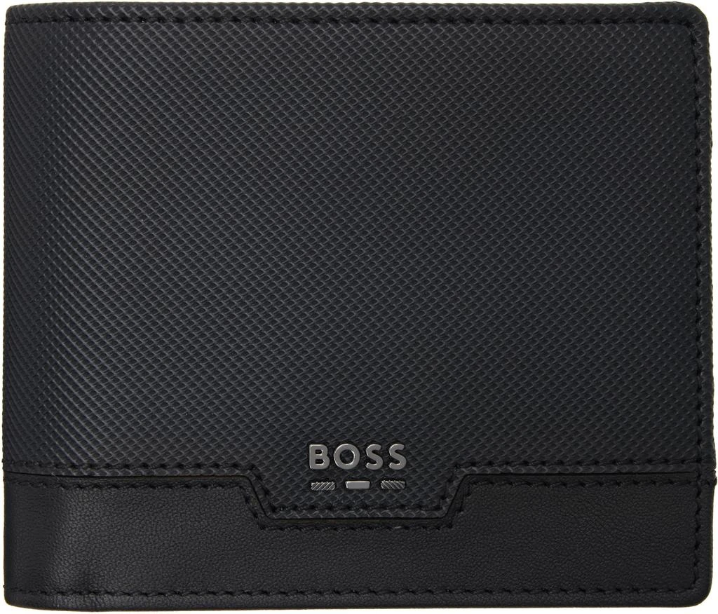 Hugo Boss Black Textured Faux-Leather Wallet