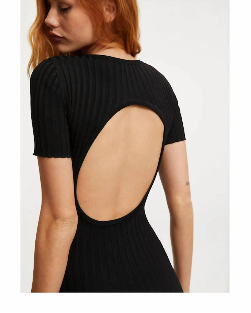 Good American Good American - Rib Open Back Mini Dress 3
