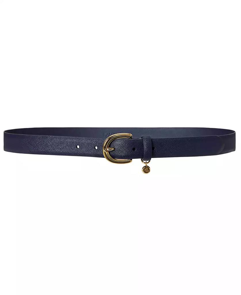 Ralph Lauren Women's Charm Crosshatch Leather Belt
