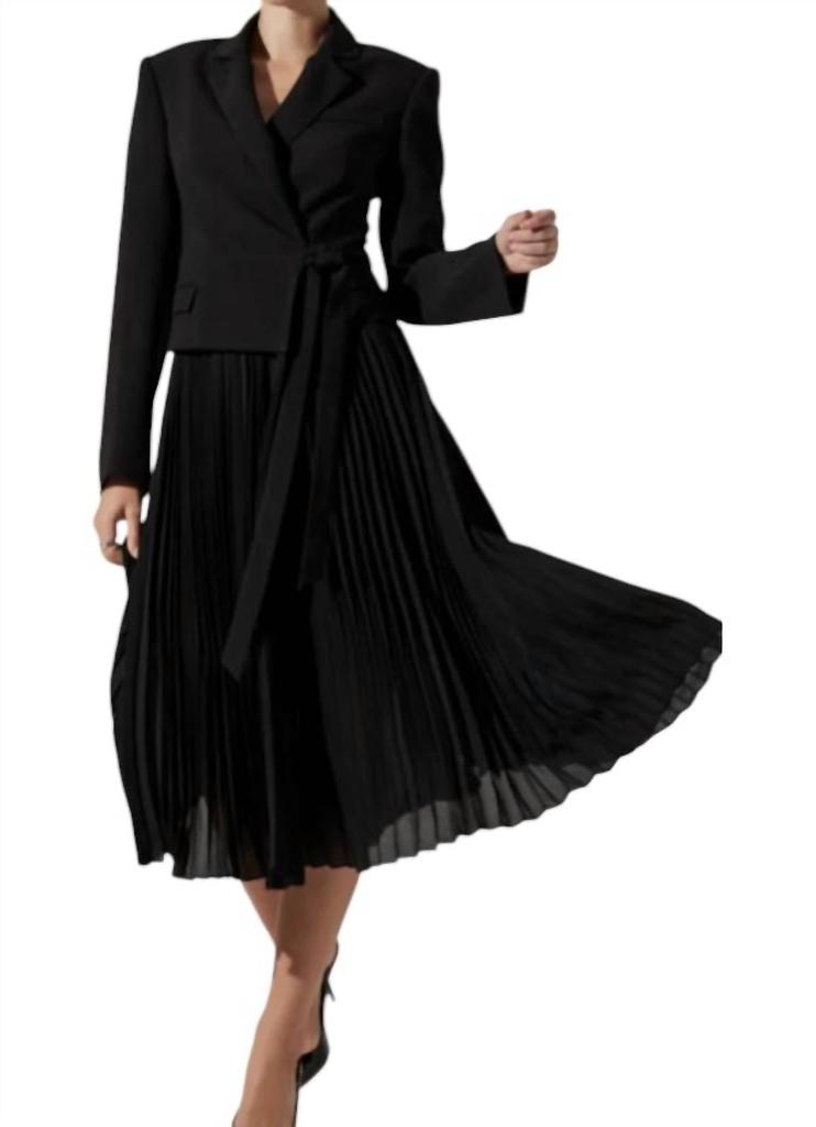 ASTR Sekani Mixed Media Dress In Black