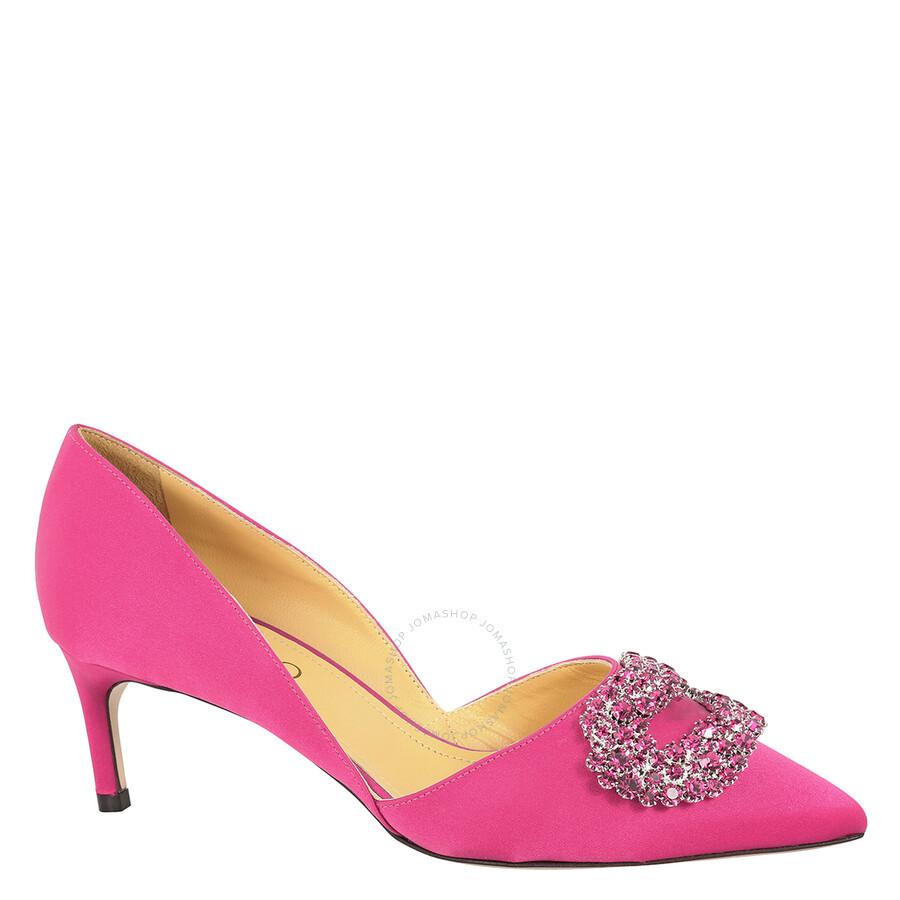 GIANNICO Ladies Deep Rose Daphne 60 Satin Heels
