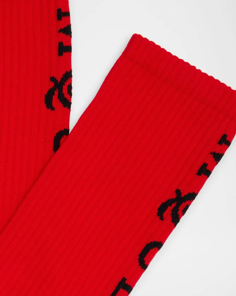 McQueen Men
s Vertical Logo Cotton Stretch Sport Socks 2