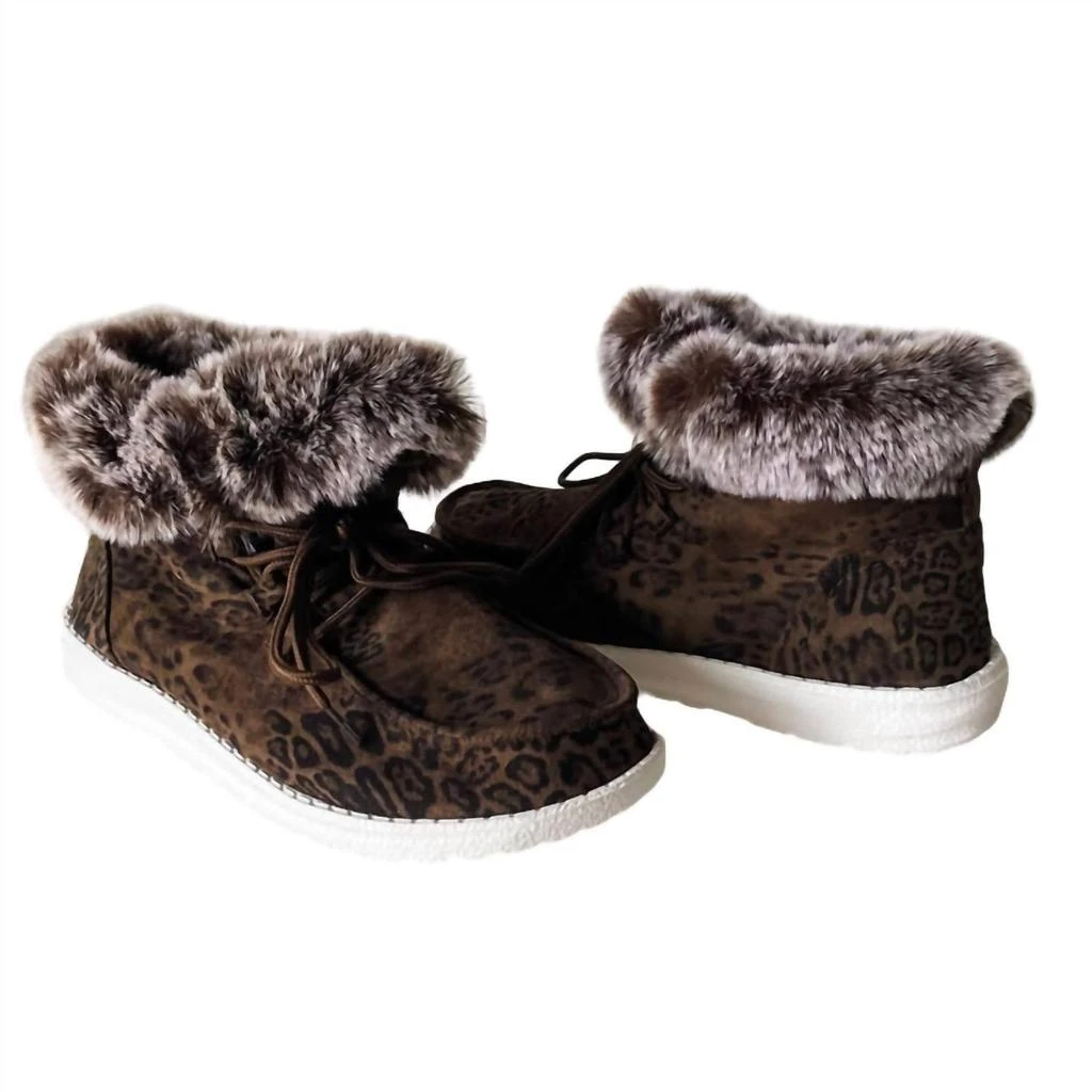 Gypsy Jazz Women
s Fancy High Top Booties In Leopard