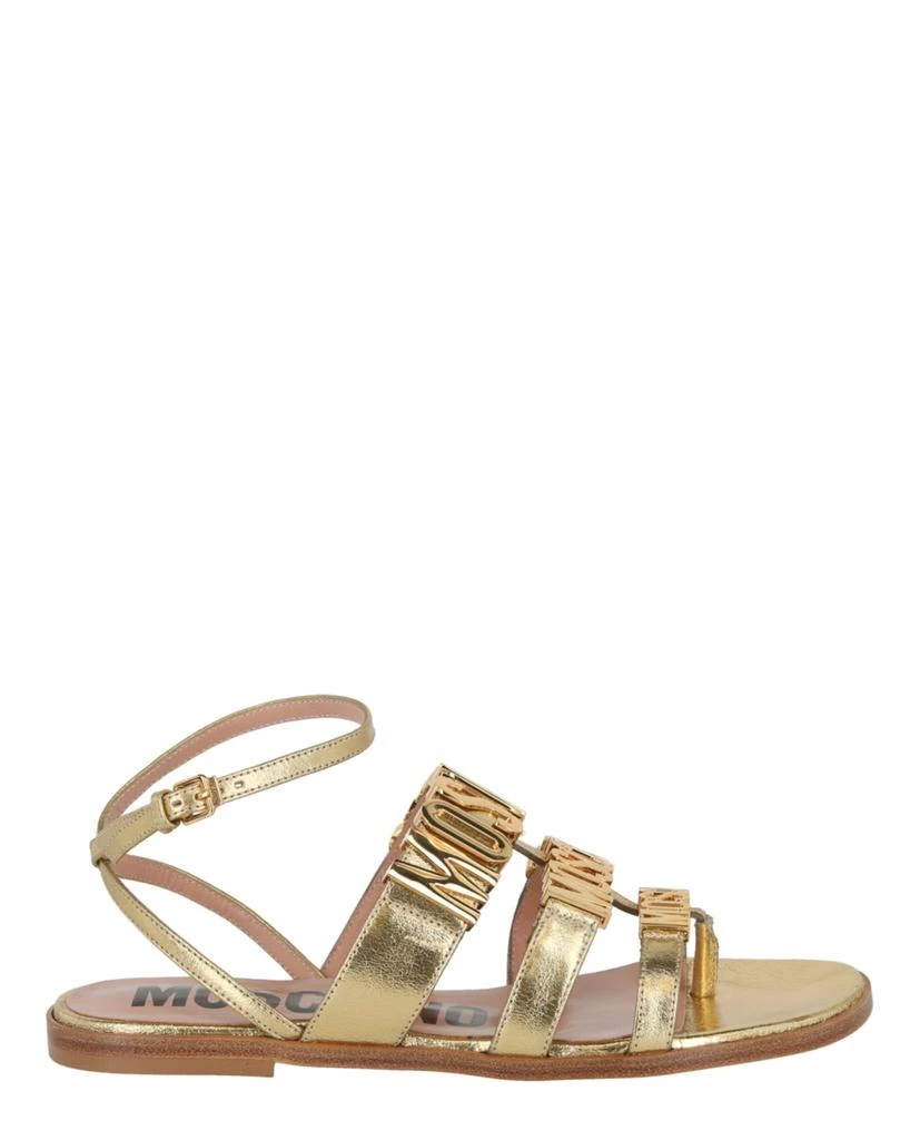 Moschino Degrade Metal Logo Sandals 1