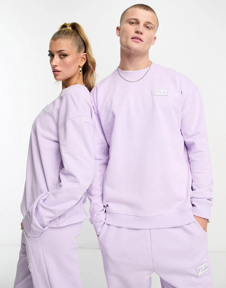 Fila Fila unisex Trev sweatshirt with seam detail in lilac 1