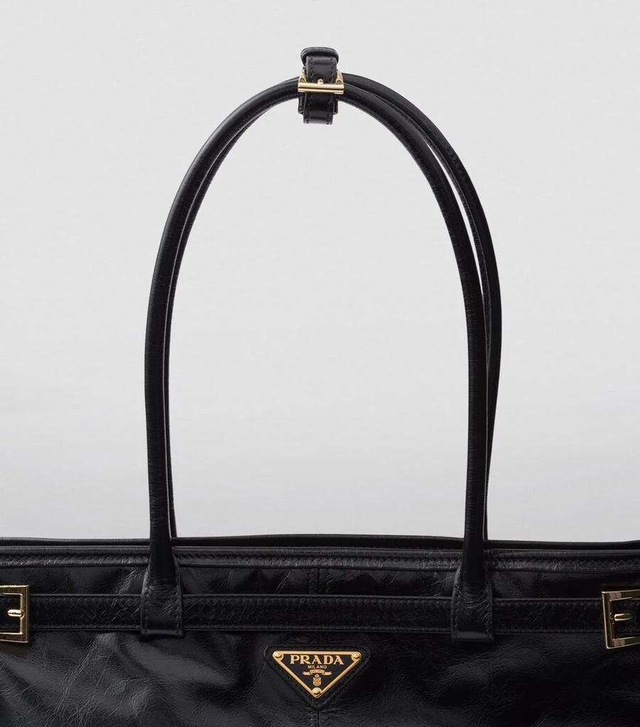 Prada Large Leather Bonnie Top-Handle Bag 8