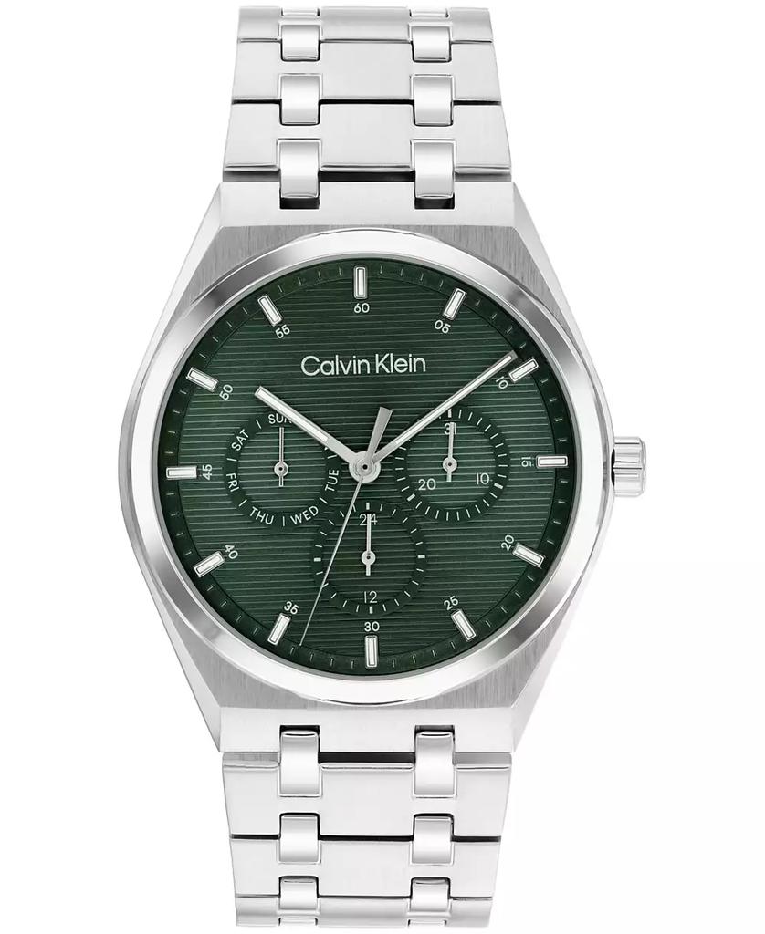 Calvin Klein Men's Silver Tone Stainless Steel Bracelet Watch, 39mm