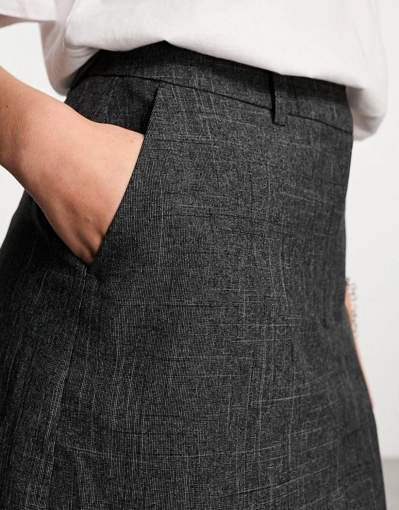 New Look New Look textured mini skirt in grey 3