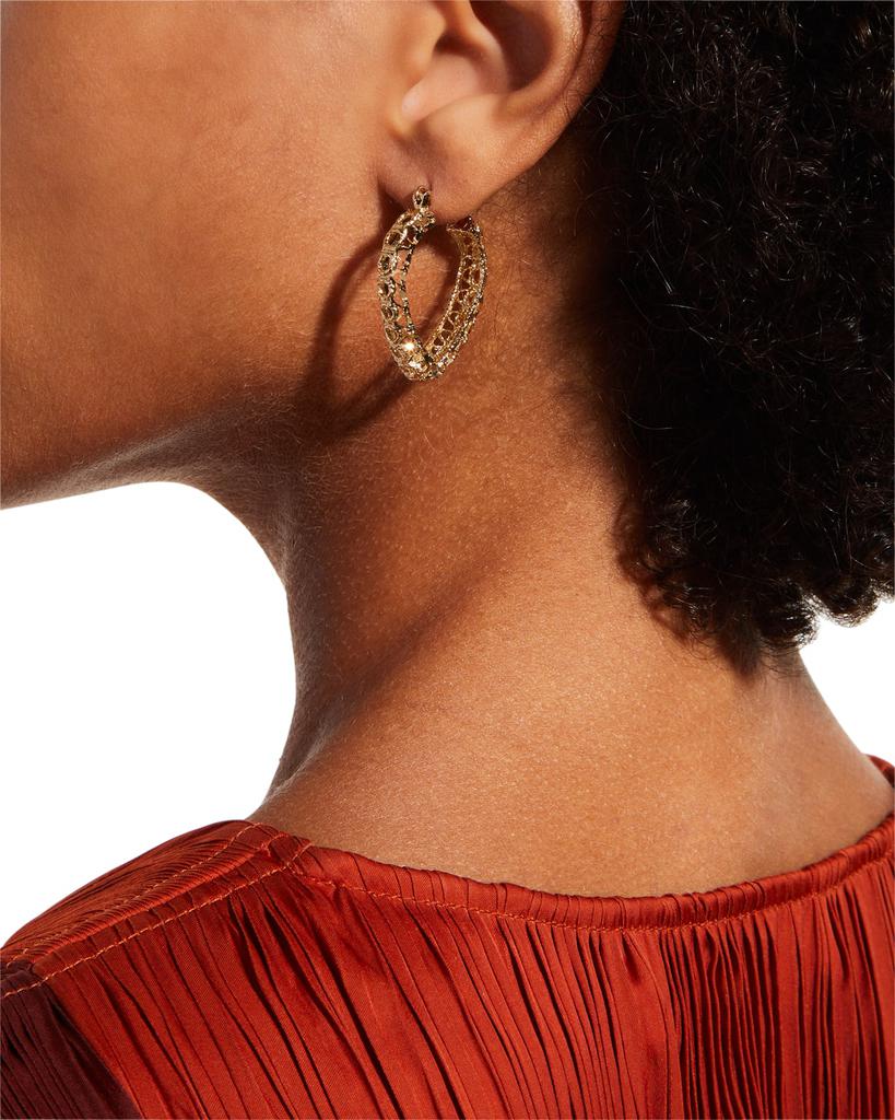 Devon Leigh Filigree Hoop Earrings