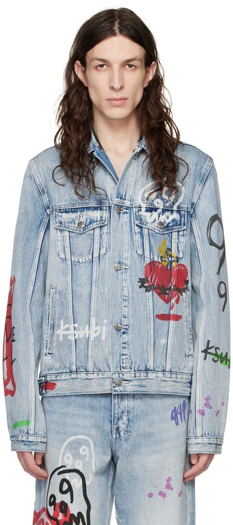 Ksubi Blue Juice WRLD 999 CLUB Edition Classic Trip Denim Jacket 1