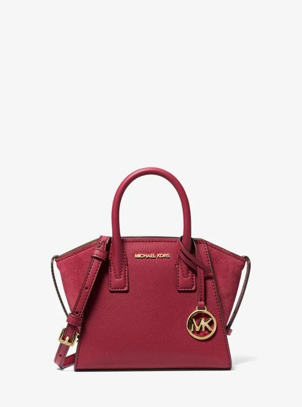 Michael Kors Avril Extra-Small Leather and Suede Satchel 1