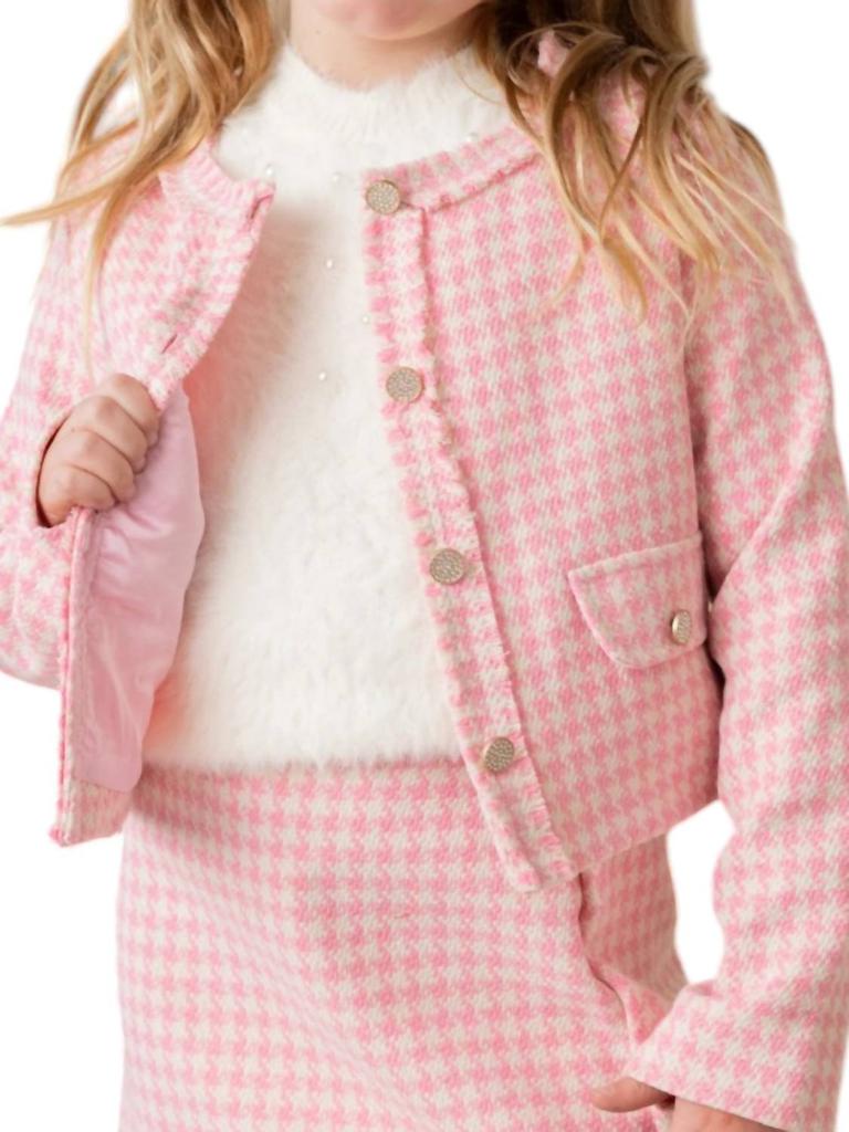 Hannah Banana Hannah Banana - Girl's Houndstooth Jacket