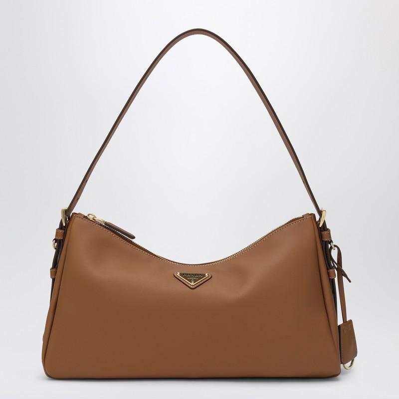 Prada Prada Aimée medium caramel leather bag - Shoulder Bags