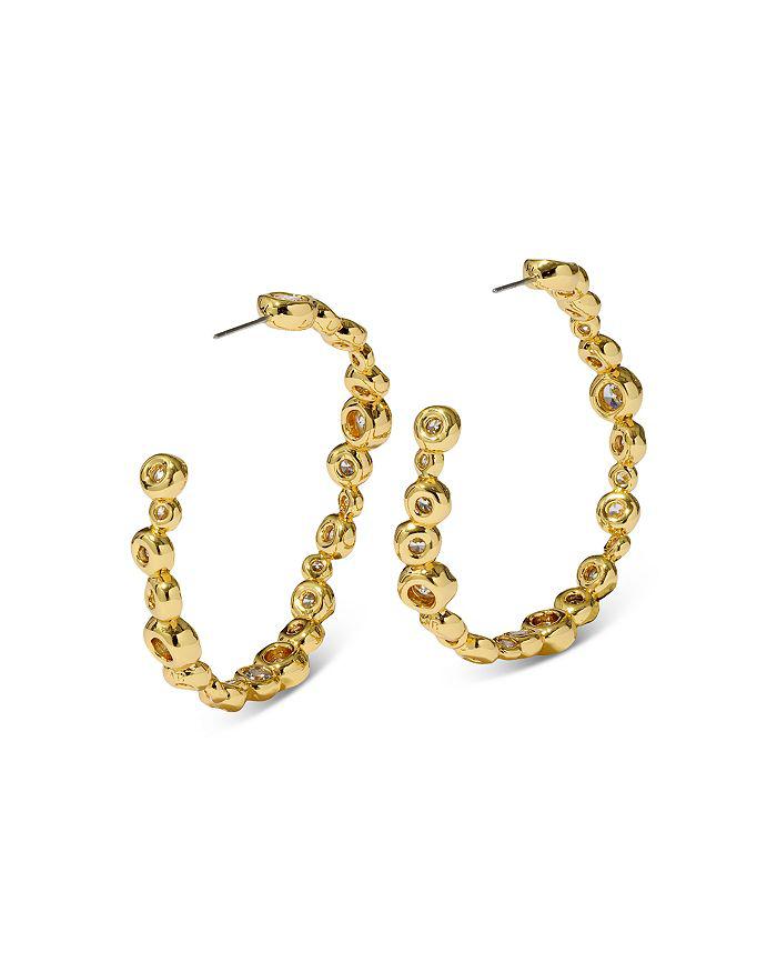 Alexis Bittar Asterales Cubic Zirconia Large Oval Hoop Earrings in 14K Gold Plated