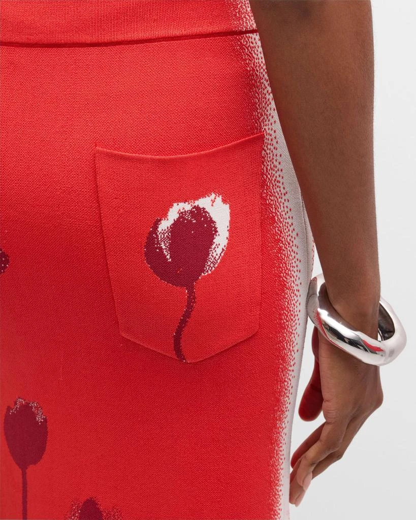 PH5 Lily Flower Wavy Slit Midi Skirt 5