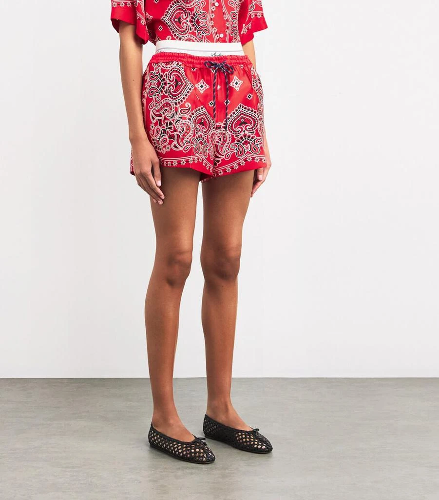 Sandro Paris Silk Bandana Print Shorts 3