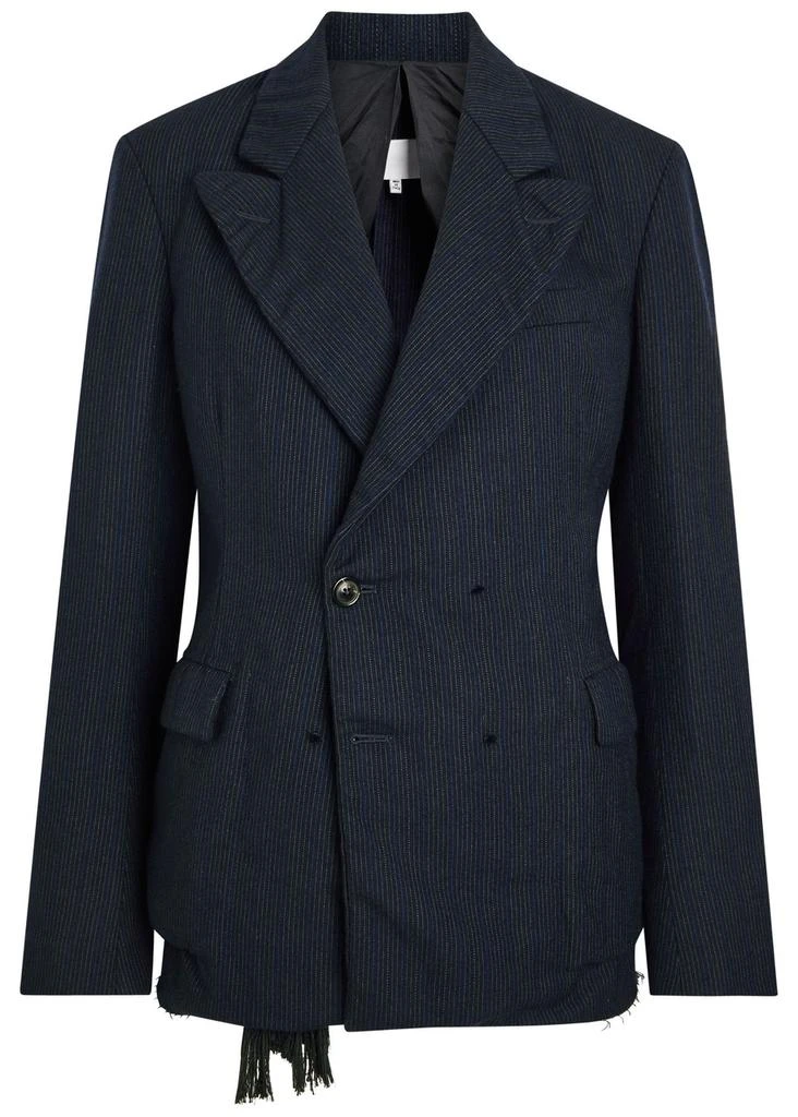 MAISON MARGIELA Deconstructed pinstriped wool-blend blazer 1