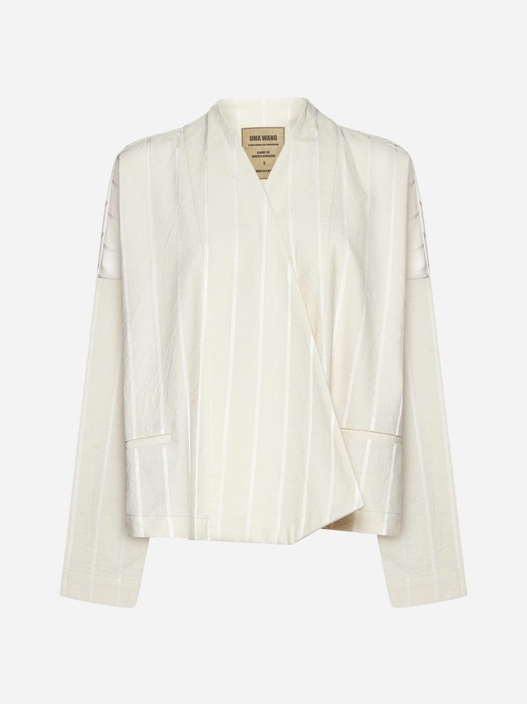 UMA WANG Klarke pinstripe cotton-blend jacket