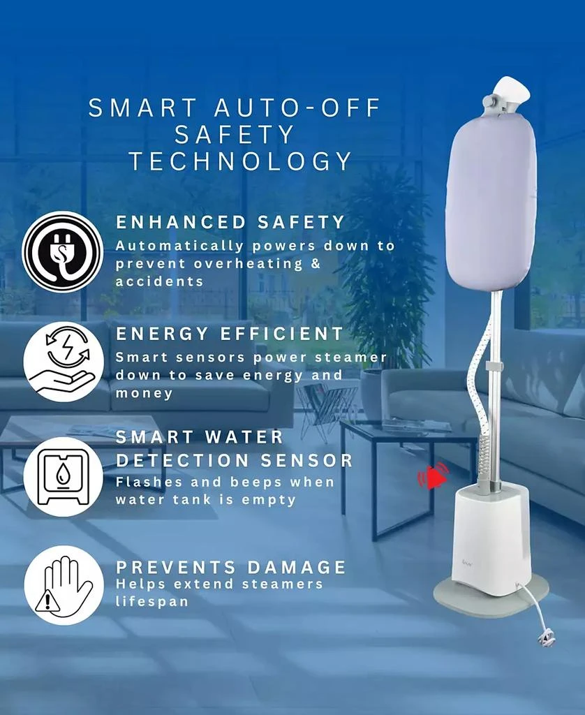 SALAV Complete Garment Steamer with Smart Auto Off Pivoting Ironing Board and 6 Steam Settings 8