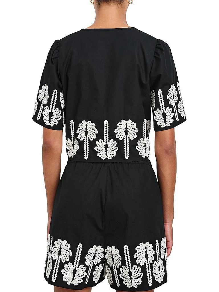 Rails Pari Embroidered Cotton Crop Shirt 5