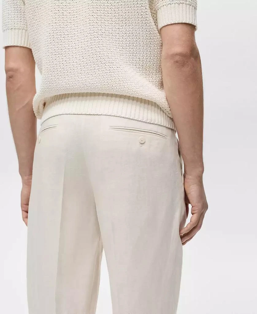 Mango Men's Regular-Fit Linen Trousers 5