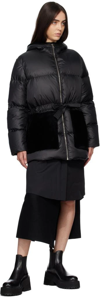 Yves Salomon Black Quilted Down Jacket 4