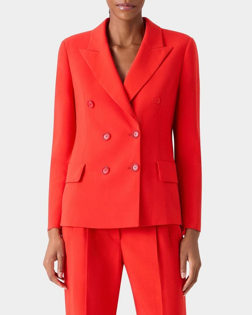 Akris Azalea Wool Double-Breasted Blazer 4
