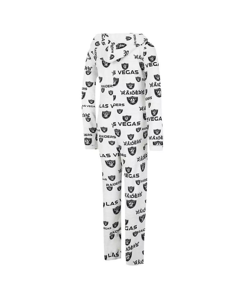 Concepts Sport Women's Cream Las Vegas Raiders Docket Hoodie Full-Zip Union Suit