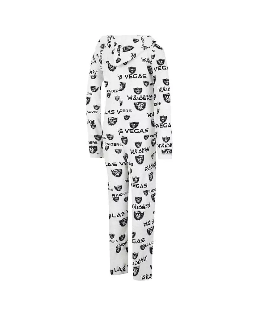 Concepts Sport Women's Cream Las Vegas Raiders Docket Hoodie Full-Zip Union Suit 2