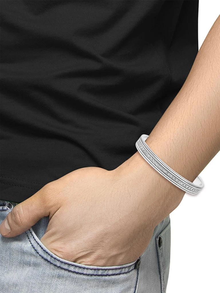 Effy Sterling Silver 
White Sapphire Cuff 3