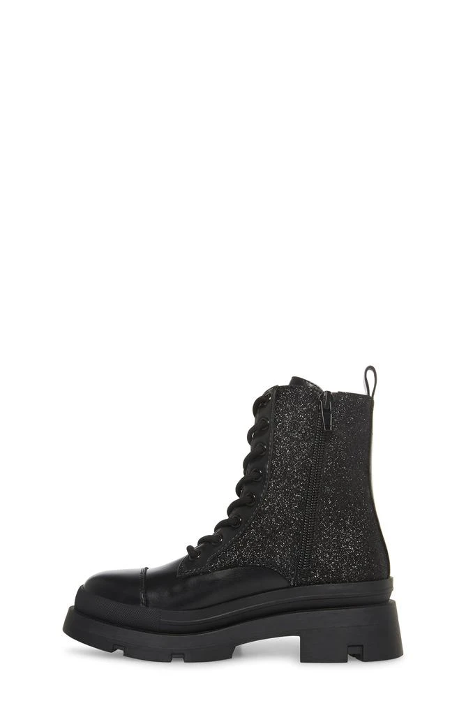 Steve Madden Kids' JKrissen Glitter Stud Combat Boot 8