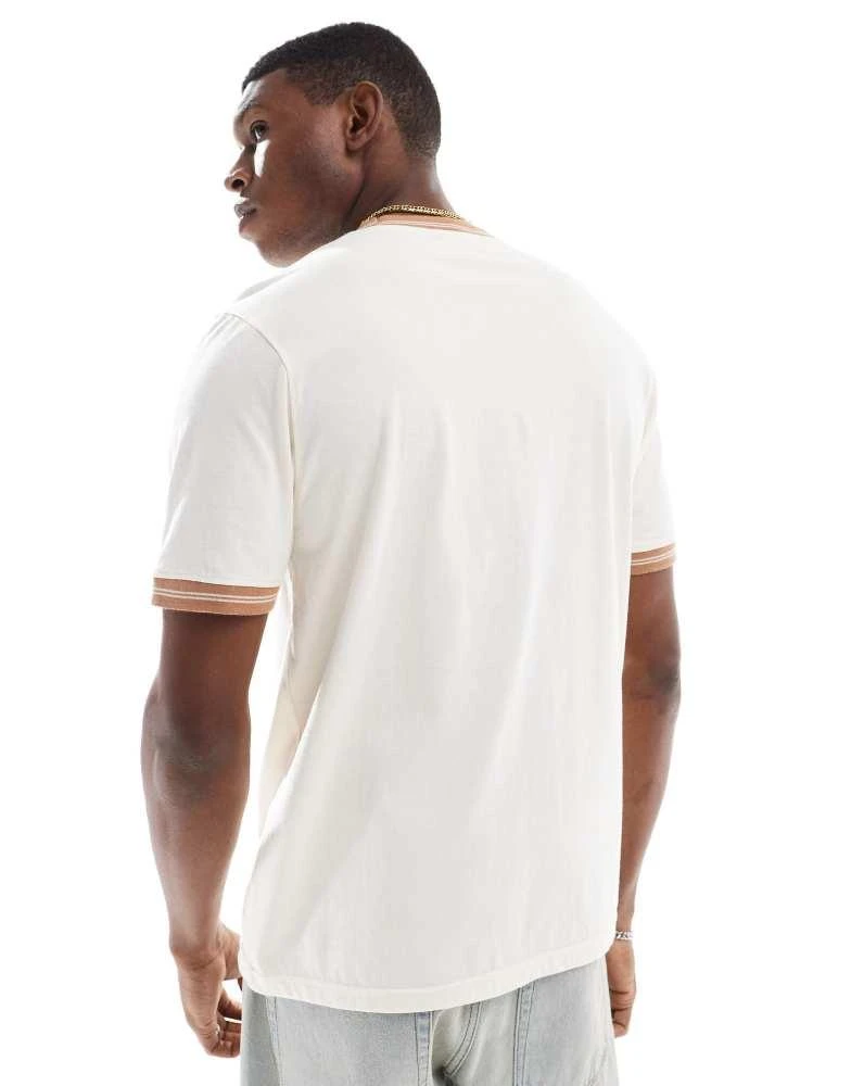 Another Influence Another Influence graphic ringer t-shirt in off-white 4