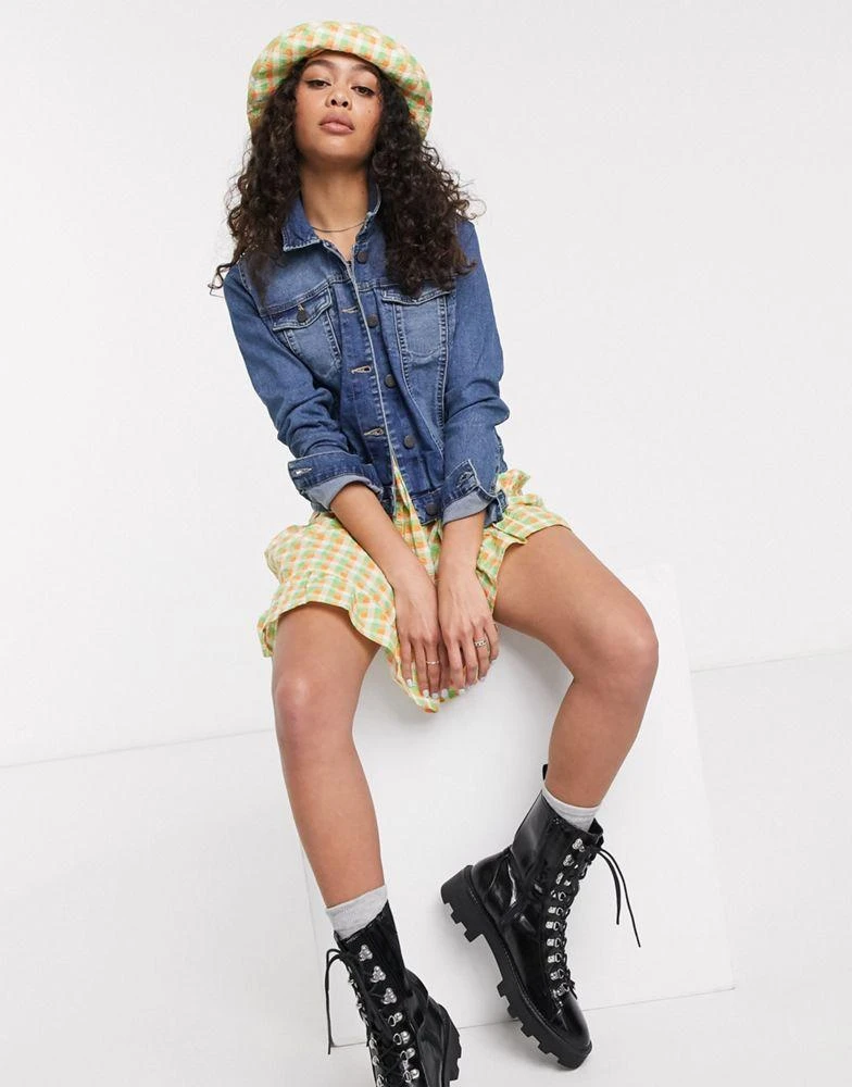 Noisy May Noisy May denim jacket in blue 4