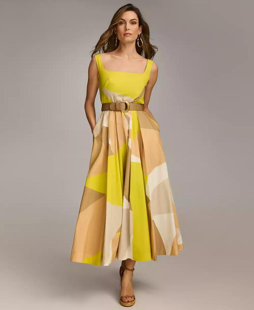 【Donna Karan New York】Tie-Back Midi Dress Donna Karan New York Tie-Dye Midi Dress on SALE | Saks OFF 5TH