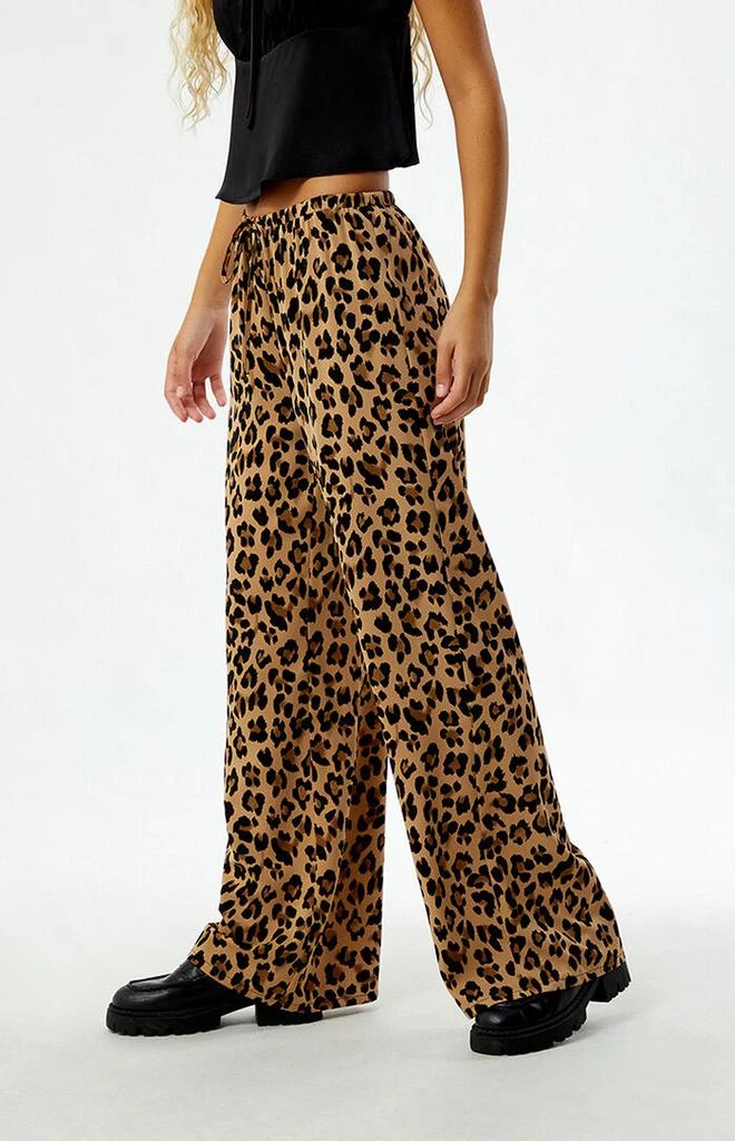 PacSun Leopard Pull-On Wide Leg Pants 3