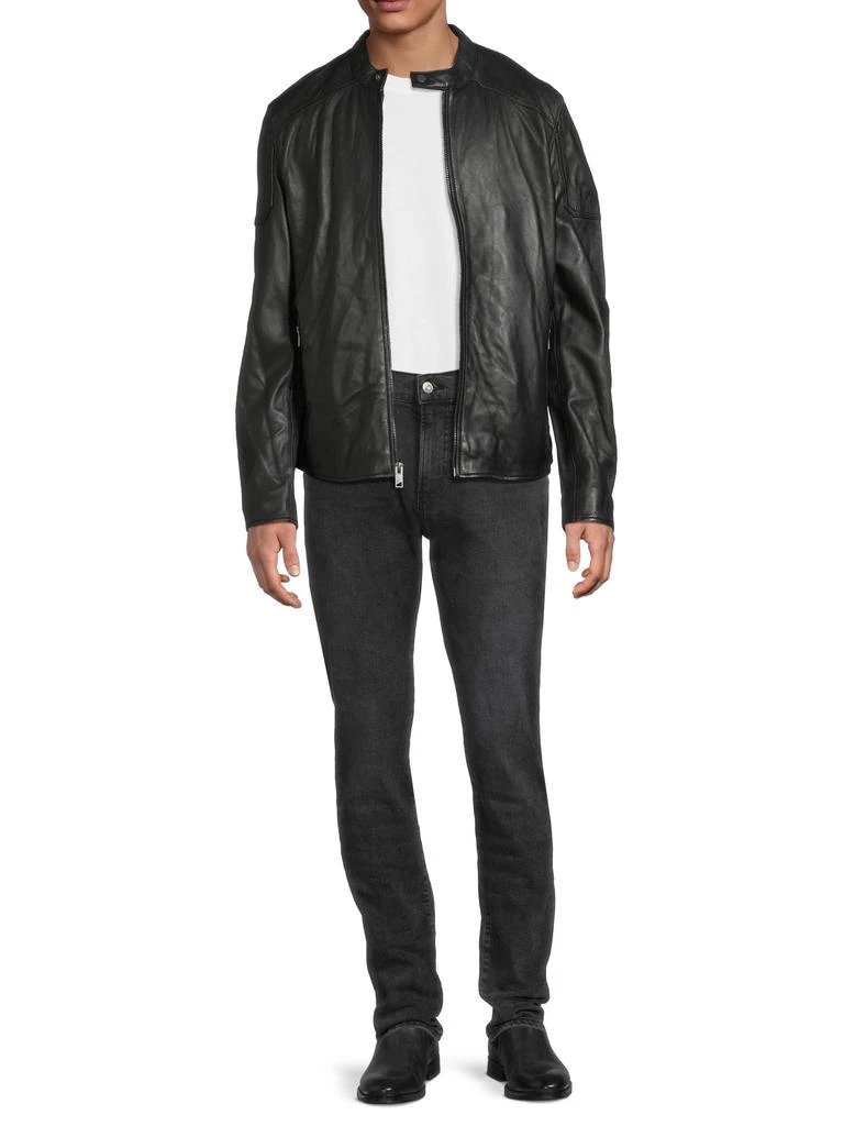 Andrew Marc Maitlin Stand-Collar Leather Jacket 3