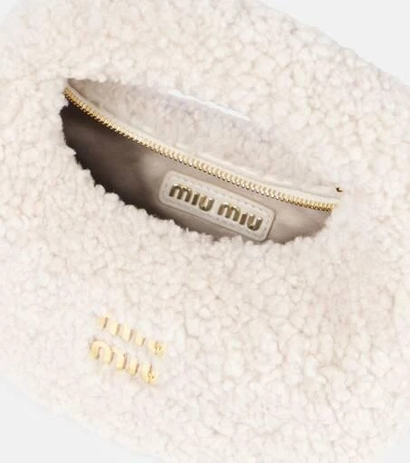 Miu Miu Wander Mini shearling shoulder bag 3