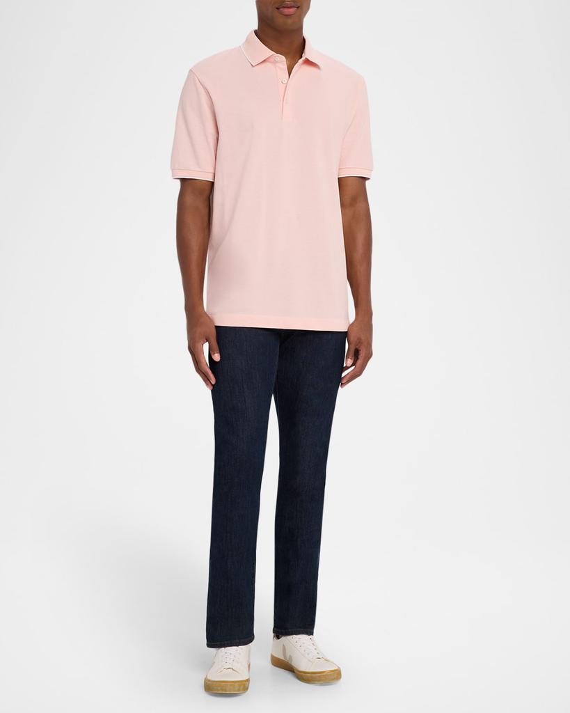 Canali Men's Two-Tone Short-Sleeve Polo Shirt