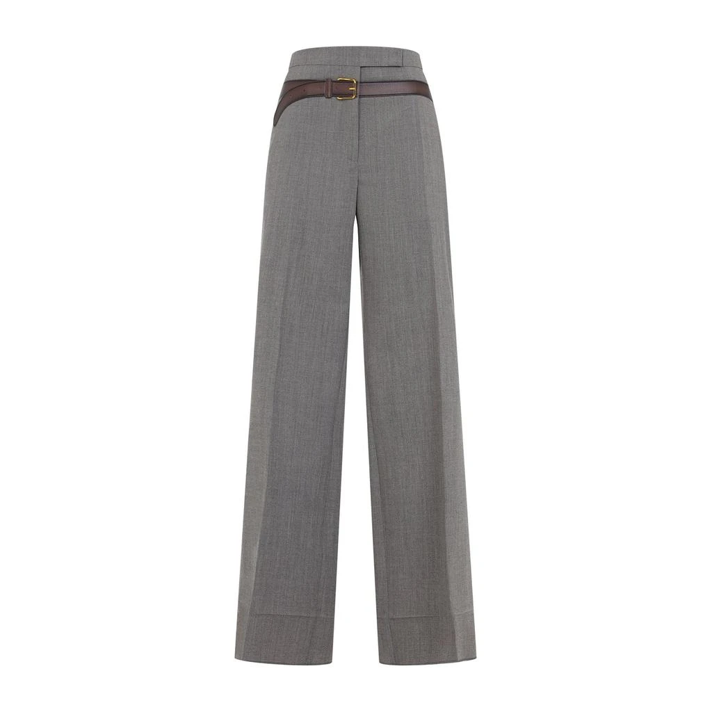 Prada Prada Belt-Detailed Pleated Trousers 1
