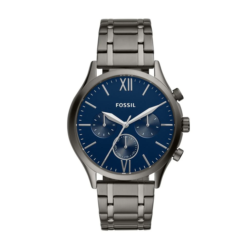 Fossil Men's Fenmore Midsize Multifunction, Smoke-Tone Stainless Steel Watch 1