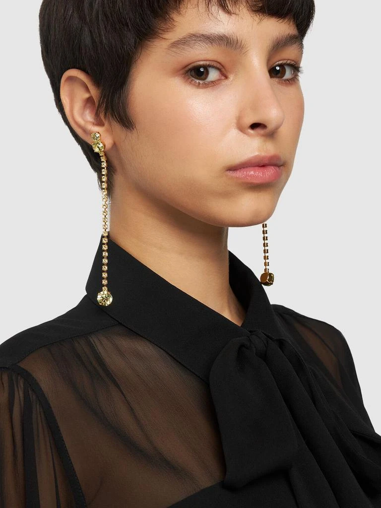 MAGDA BUTRYM Crystal Strand Drop Earrings 1