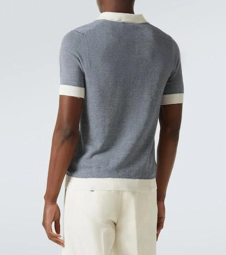 Thom Sweeney Cotton and linen polo shirt 4