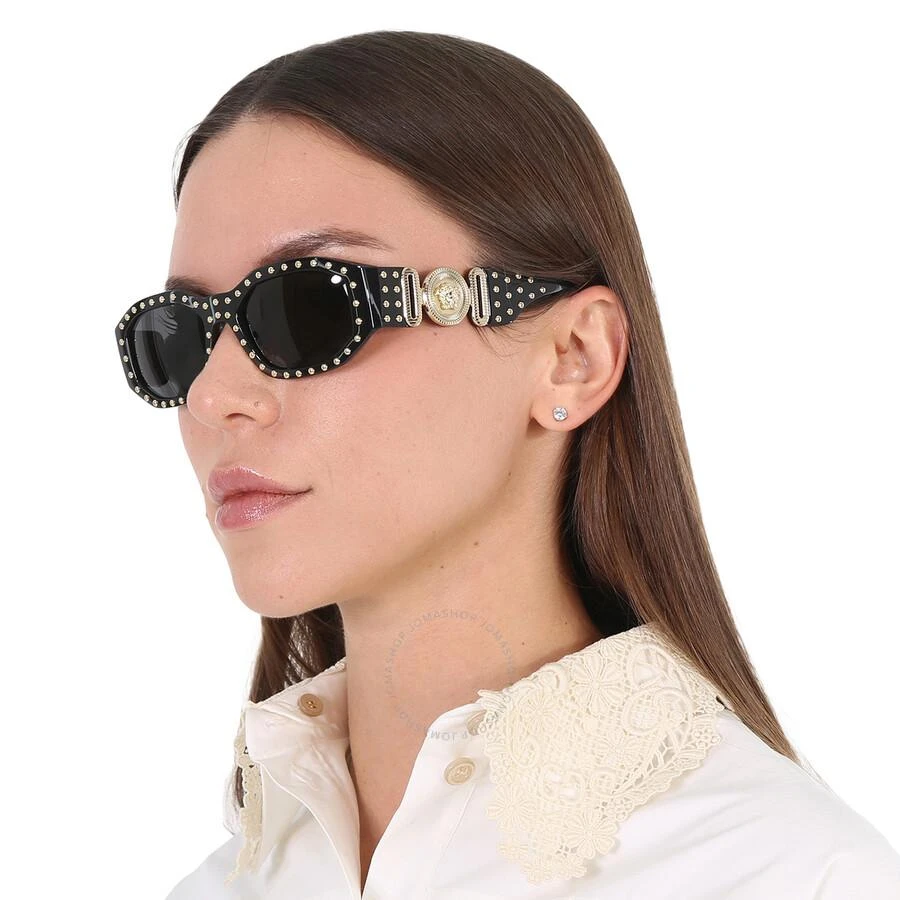 Versace Dark Grey Geometric Unisex Sunglasses VE4361 539787 53 2