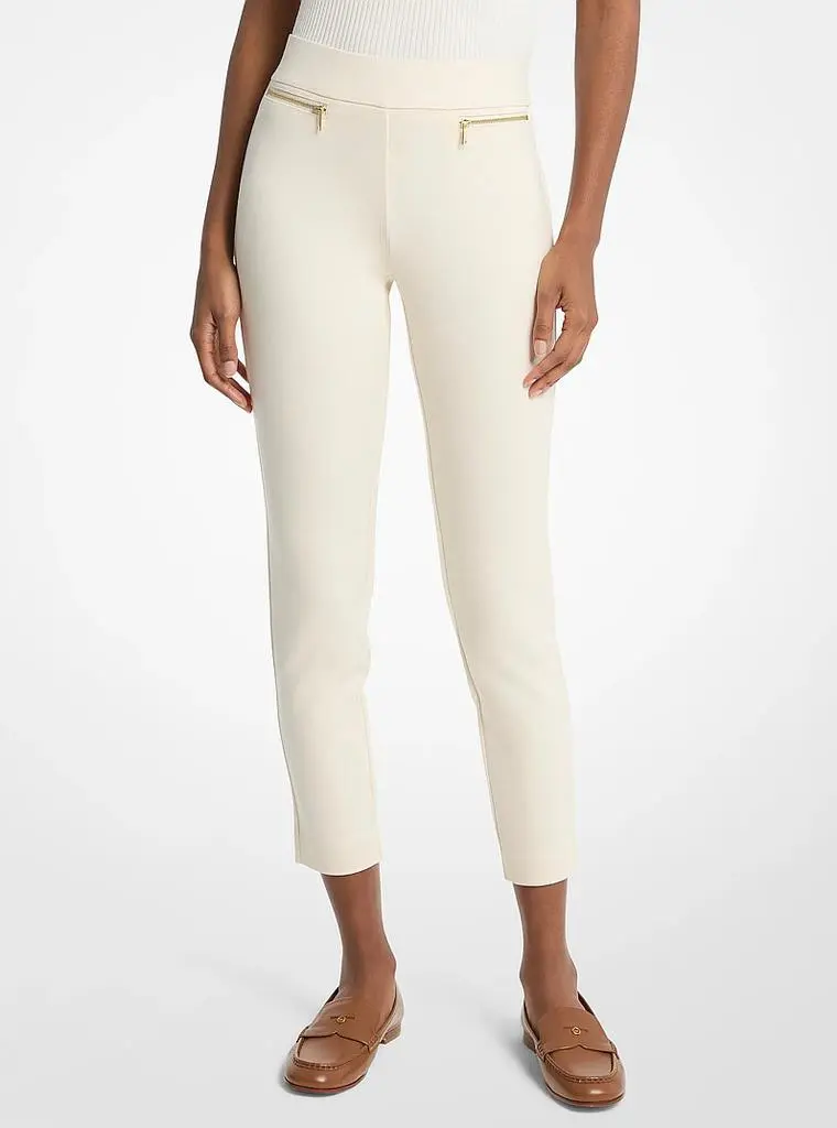 Michael Kors Viscose Blend Zip Pants