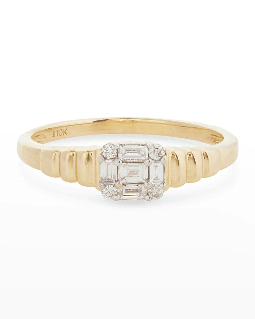 STONE AND STRAND Shield Of Strength Pinky Signet Ring, Size 2.5-4 1