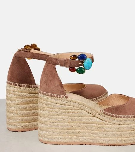 Gianvito Rossi Shanti 100 suede espadrille wedges 5