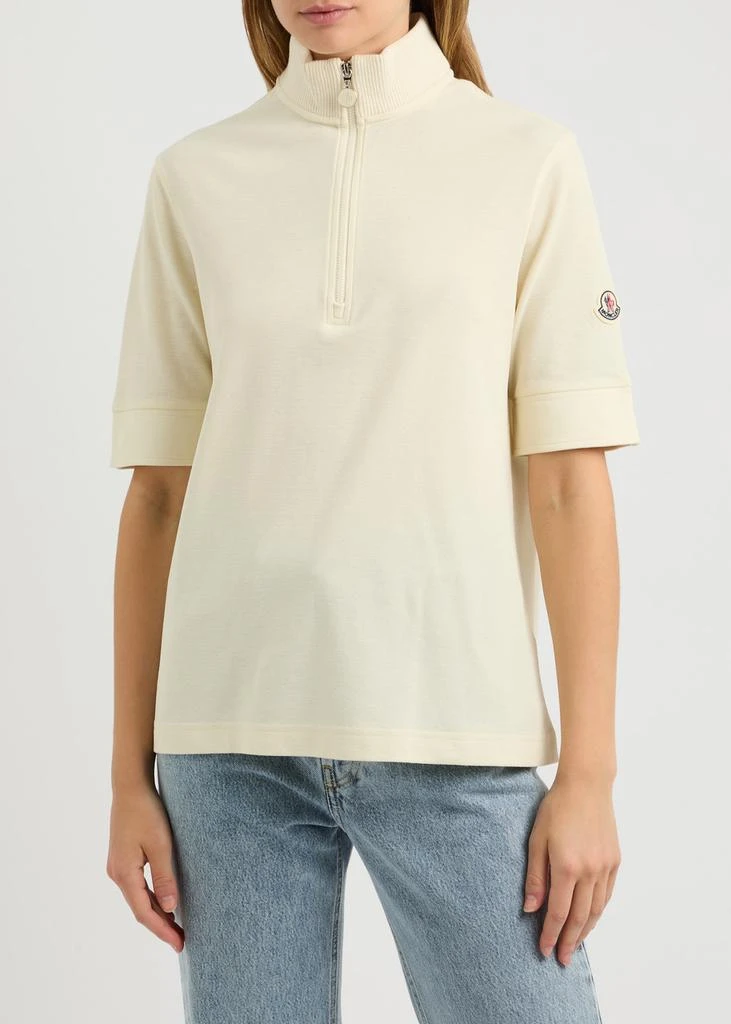 Moncler Half-zip piqué cotton T-shirt 2