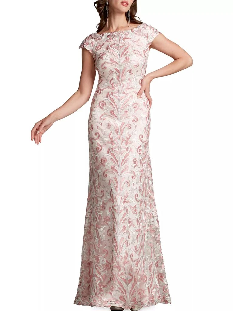 Tadashi Shoji Corded Lace A-Line Gown 2
