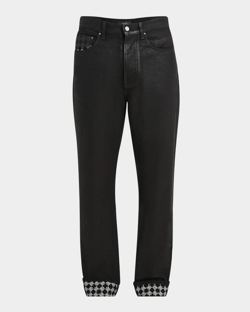 AMIRI Men's Waxed MA Quad Straight-Leg Jeans 1