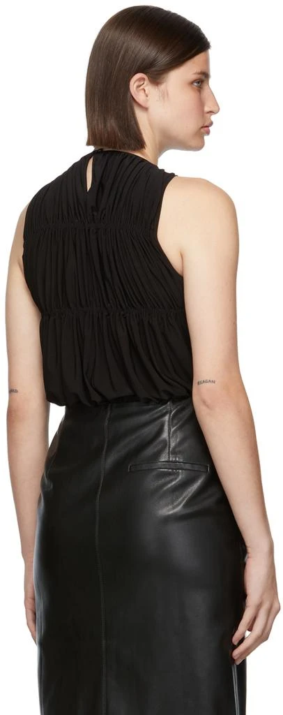 MATÉRIEL Black Sleeveless Gathered Bodysuit 3